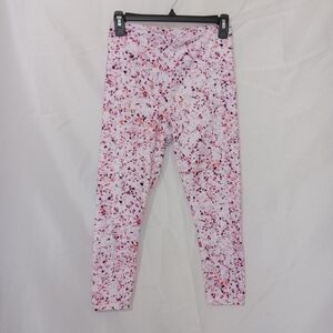 GAIAM OM Fit Yoga Crop Leggings Pants Cora Print High Rise Women's size S